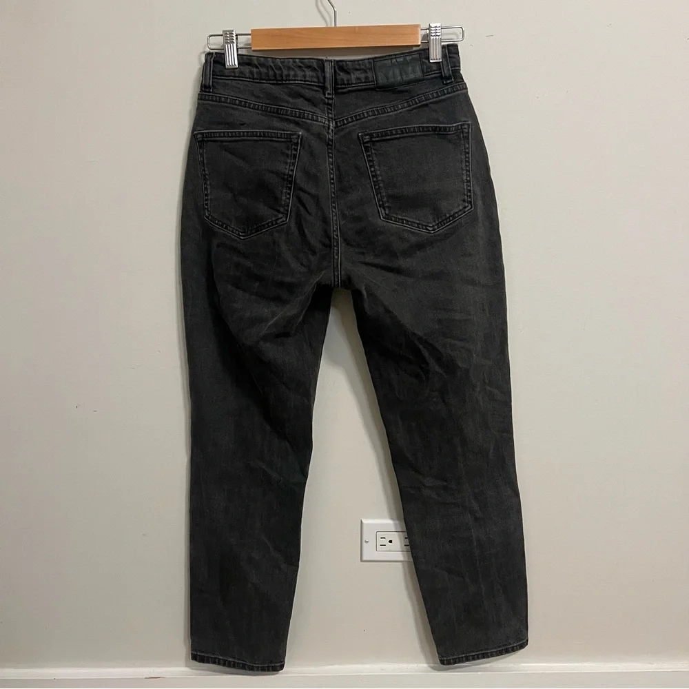 Frank & Oak Charcoal High-Rise Women's Jeans Straight Leg Office Career Work - Picture 5 of 7